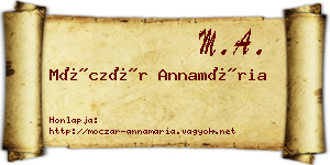 Móczár Annamária névjegykártya