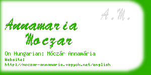 annamaria moczar business card