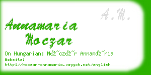 annamaria moczar business card